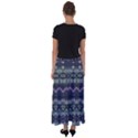 Boho Navy Teal Violet Stripes Flared Maxi Skirt View2