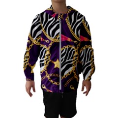 Chain Pattern  Kids  Hooded Windbreaker by designsbymallika