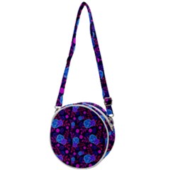 Backgroung Rose Purple Wallpaper Crossbody Circle Bag by HermanTelo