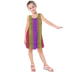 Colors Of A Rainbow Kids  Sleeveless Dress by pepitasart