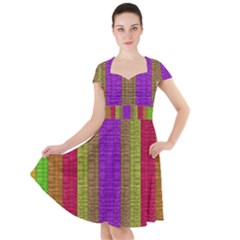 Colors Of A Rainbow Cap Sleeve Midi Dress by pepitasart