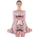 Squid Chef Cartoon Long Sleeve Skater Dress View1