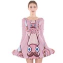 Squid Chef Cartoon Long Sleeve Velvet Skater Dress View1