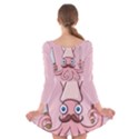 Squid Chef Cartoon Long Sleeve Velvet Skater Dress View2