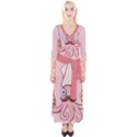 Squid Chef Cartoon Quarter Sleeve Wrap Maxi Dress View1