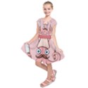 Squid Chef Cartoon Kids  Short Sleeve Dress View1