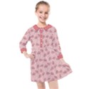 Squid Chef Pattern Kids  Quarter Sleeve Shirt Dress View1