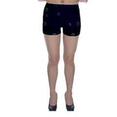 Bubble In Blavk Background Skinny Shorts by Sabelacarlos