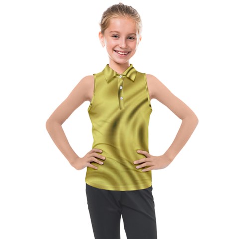 Golden Wave  Kids  Sleeveless Polo Tee by Sabelacarlos