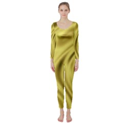 Golden Wave Long Sleeve Catsuit by Sabelacarlos