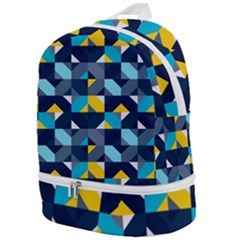 Geometric Hypnotic Shapes Zip Bottom Backpack by tmsartbazaar