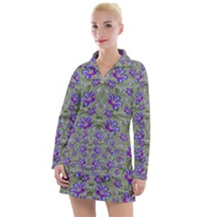 Flowers Everywhere And Anywhere In A Collage Women s Long Sleeve Casual Dress by pepitasart