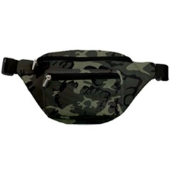 Camo Dark Green Fanny Pack by retrotoomoderndesigns