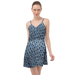 Blue Spotty Pattern Summer Time Chiffon Dress by LoolyElzayat