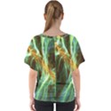 Abstract Illusion V-Neck Dolman Drape Top View2