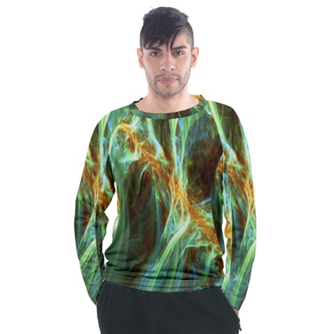 Abstract Illusion Men s Long Sleeve Raglan Tee by Sparkle