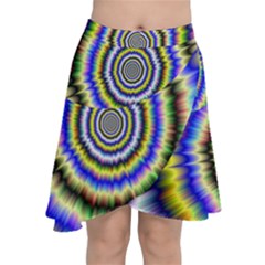 Psychedelic Blackhole Chiffon Wrap Front Skirt by Filthyphil