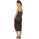 Black Crocodile Skin Waist Tie Cover Up Chiffon Dress View2