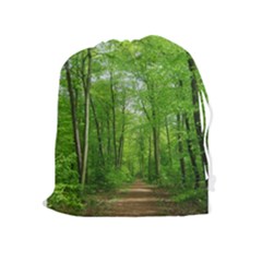 In The Forest The Fullness Of Spring, Green, Drawstring Pouch (xl) by MartinsMysteriousPhotographerShop