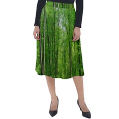 In The Forest The Fullness Of Spring, Green, Classic Velour Midi Skirt  by MartinsMysteriousPhotographerShop