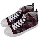 Abstract Zigzag Motif Women s Mid-Top Canvas Sneakers View2