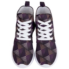 Zigzag Motif Design Women s Lightweight High Top Sneakers by tmsartbazaar