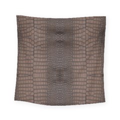 Brown Alligator Leather Skin Square Tapestry (small) by LoolyElzayat