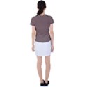 Brown Alligator Leather Skin Women s Sports Top View2