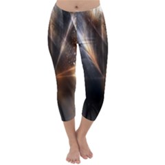 Flash Light Capri Winter Leggings  by Sparkle