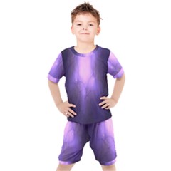 Violet Spark Kids  Tee And Shorts Set by Sparkle