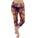 Sun Fractal Lightweight Velour Capri Yoga Leggings View1