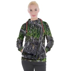 Green Glitter Squre Women s Hooded Pullover by Sparkle