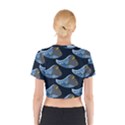 Queen Fish Doodle Art Cotton Crop Top View2