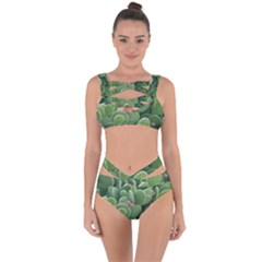 Green Cactus Bandaged Up Bikini Set  by Sparkle