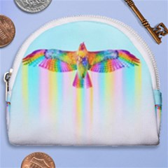 Rainbow Bird Horseshoe Style Canvas Pouch by Sparkle