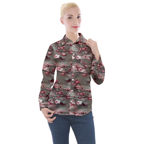 Realflowers Women s Long Sleeve Pocket Shirt by Sparkle