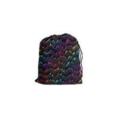 Rainbowwaves Drawstring Pouch (xs) by Sparkle