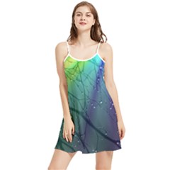 Rainbow Rain Summer Frill Dress by Sparkle