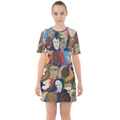 Wowriveter2020 Sixties Short Sleeve Mini Dress by Kritter