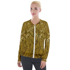 Forest Landscape Illustration 2 Velvet Zip Up Jacket by dflcprintsclothing