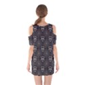 Skull And Spider Web On Dark Background Shoulder Cutout One Piece Dress View2