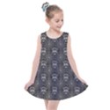 Skull And Spider Web On Dark Background Kids  Summer Dress View1