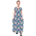 Pink vintage roses Kids  Short Sleeve Maxi Dress View1