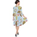 Tropical pattern Quarter Sleeve Waist Band Dress View2