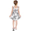 Line Art Black And White Rose Kids  Sleeveless Dress View2