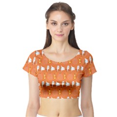 Halloween Short Sleeve Crop Top by Sparkle