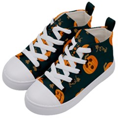 Halloween Kids  Mid-top Canvas Sneakers by Sobalvarro