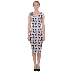 Lady Cat Pattern, Cute Cats Theme, Feline Design Sleeveless Pencil Dress by Casemiro