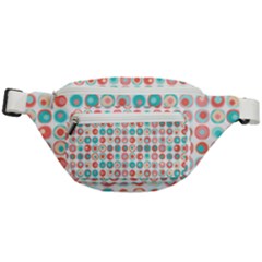 Aqua Coral Circles Fanny Pack by CuteKingdom