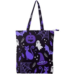 Halloween Party Seamless Repeat Pattern  Double Zip Up Tote Bag by KentuckyClothing
